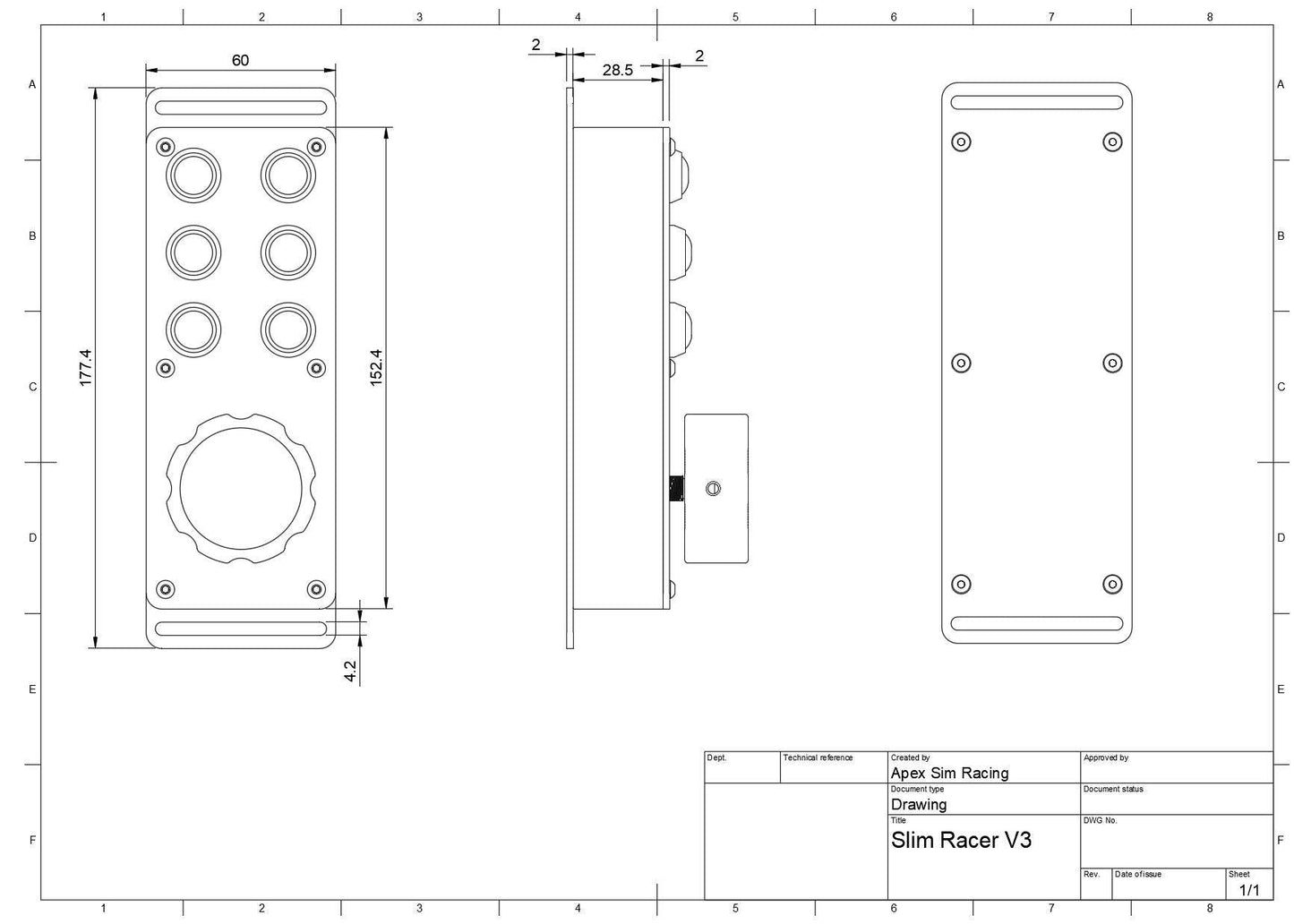 Slim Racer Button Boxes