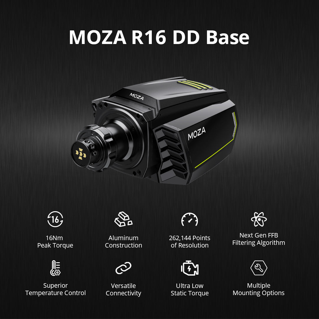 Moza Racing R16 Wheel Base 16NM