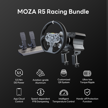 Moza Racing R5 Sim Racing Bundle 5.5NM