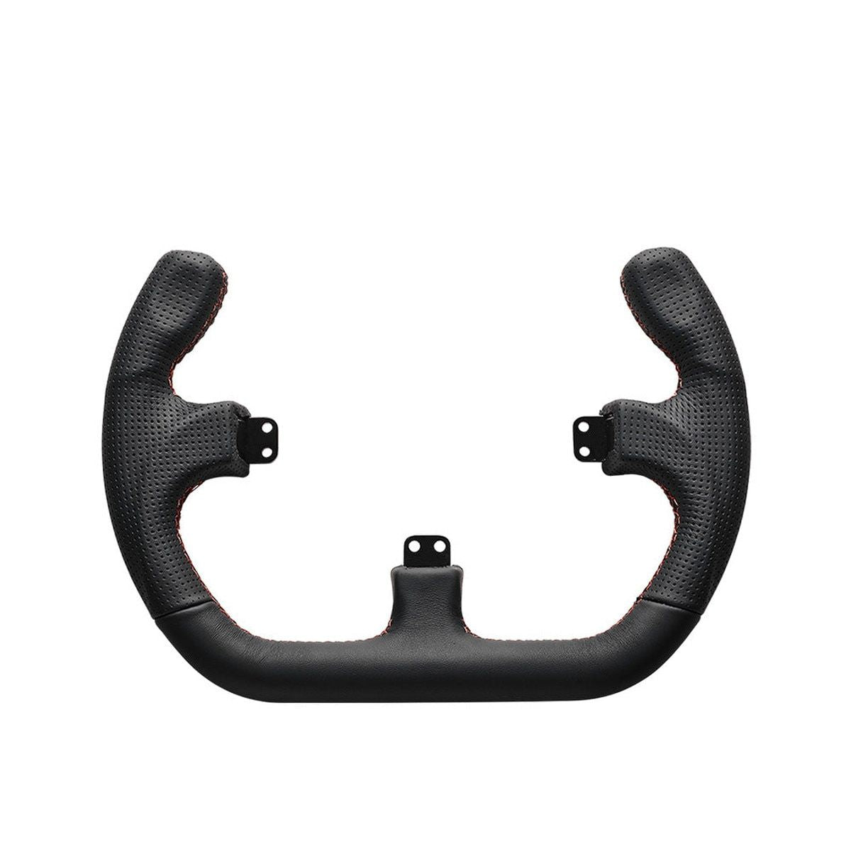 Asetek SimSports Open D Black Leather Steering Wheel Rim