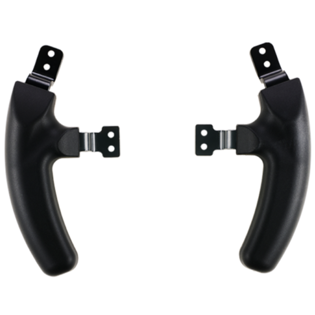Front profile of Asetek XL handle pair shown side-by-side for size reference
